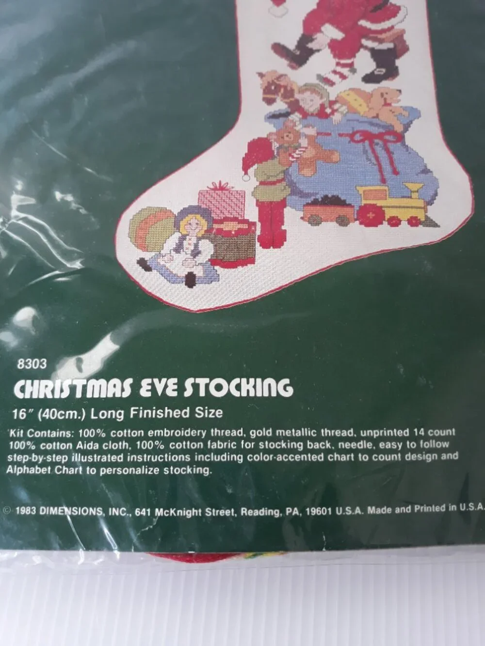 New Dimensions Counted Cross Stitch Christmas Eve Stocking 16